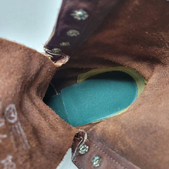 Avonite Hypalon Oil Resistant Dupont Lace Up Leather Boots Kilty 7 Brown Distres - Picture 5 of 16